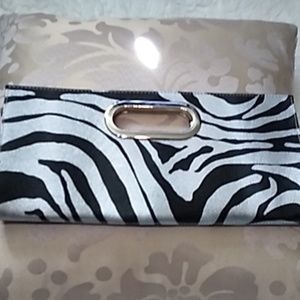 Zebra clutch bag